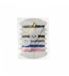 Sewing kit single packed in sachet, doos 1000st