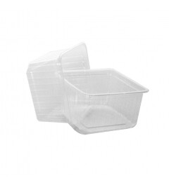 Bak PP 115x115x61mm. 500ml. transparant (9x50stuks)
