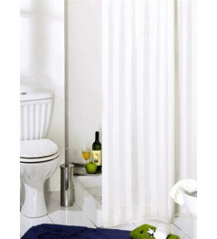 Douchegordijn textiel incl. ringen 180x200cm Wit